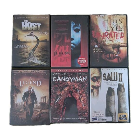 Horror Movie 6 DVD Lot Candyman Saw II Cult Favorites Ju-On - Picture 1 of 3